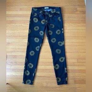 Guess Sunflower Jeans Zipper Ankle